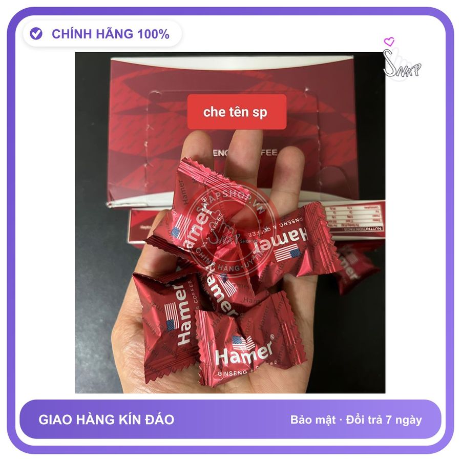Hamer - Kẹo Sâm Từ Mỹ, Bao mạnh Chính Hãng Giao Kín