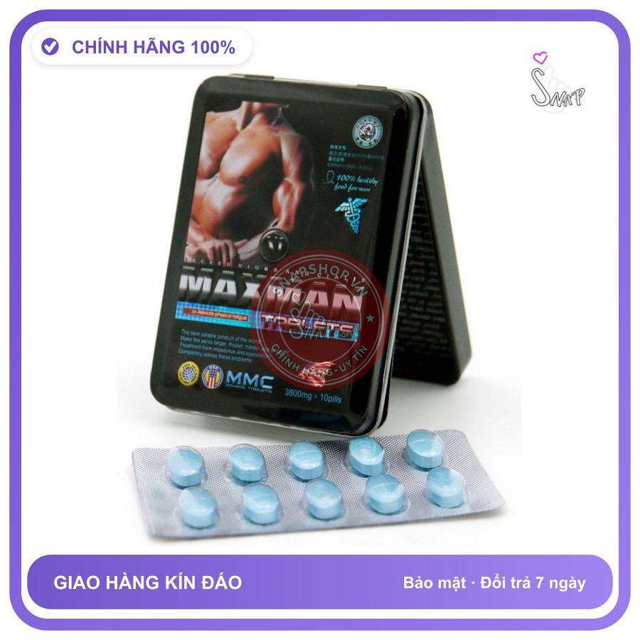 Maxman USA 3800mg Hộp 10 Viên - Viên Uống Hỗ Trợ Sinh Lý Nam Chính Hãng