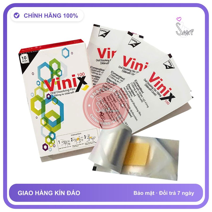 Vinix - Tem Hàn Quốc HỘP 10 TEM 100mg Giao Kín Đáo