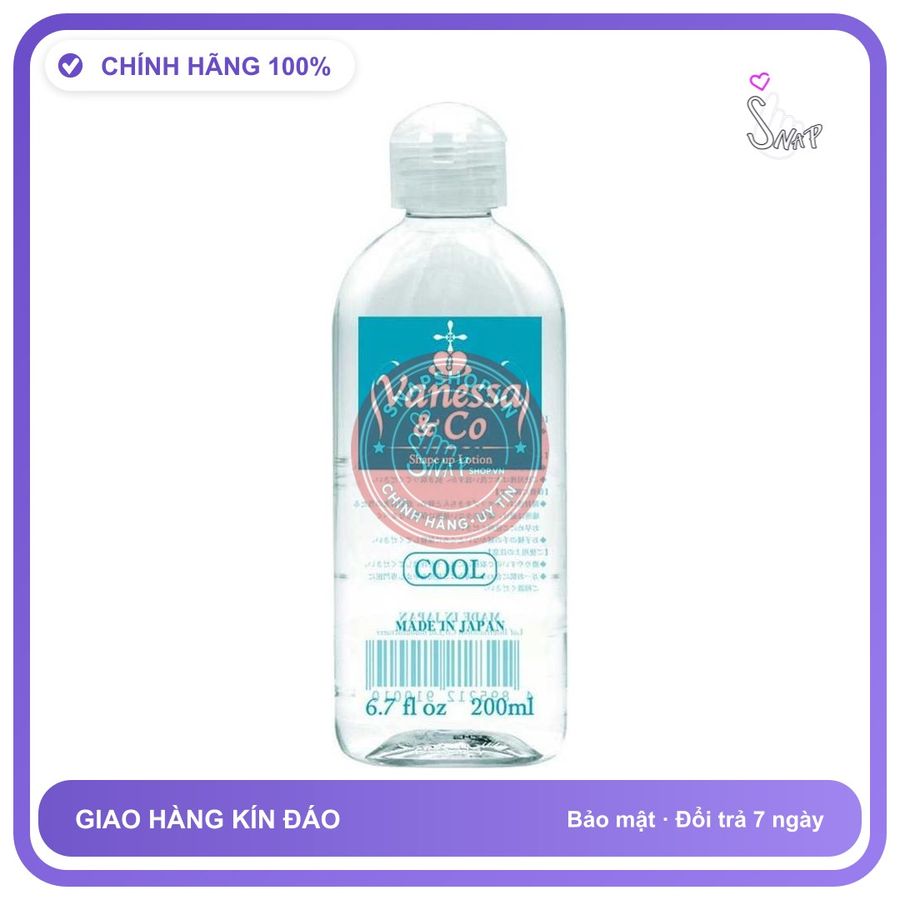 Vanessa & Co Cool 200ml - Gel Bôi Trơn Gốc Nước Mát Lạnh Bạc Hà Nhật Bản Giao Kín Đáo