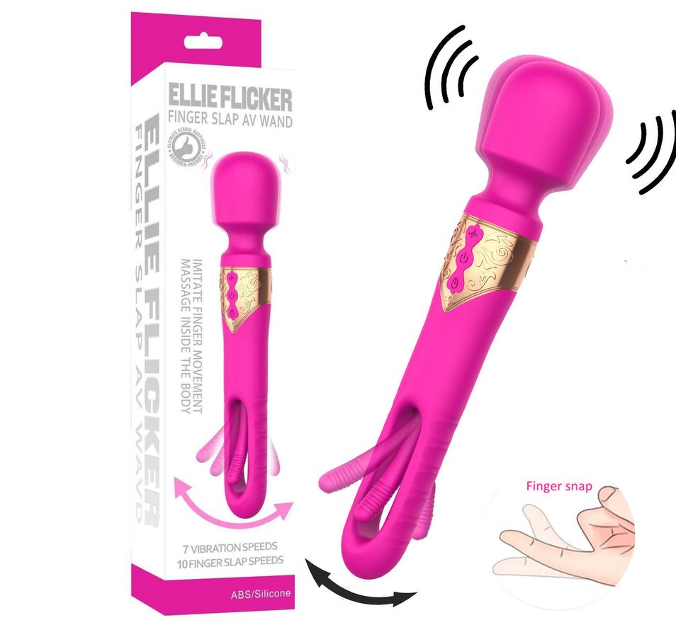 Gậy Rung Vỗ Ngón Tay 2 Trong 1 Kích Thích Điểm G, Âm Vật Cùng Lúc