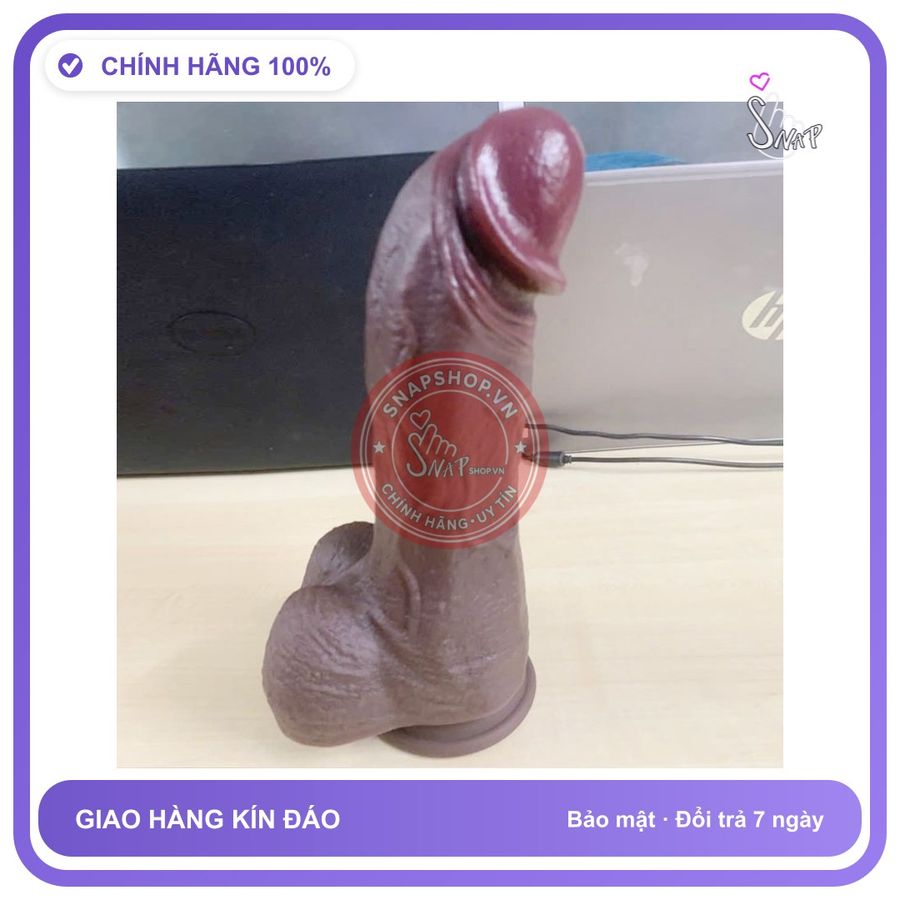 (Che Tên) Dương Vật Giả Silicon Đen Hàng Khủng 26.5cm — Siêu Mềm, Chống Nước Bảo Mật Tuyệt Đối