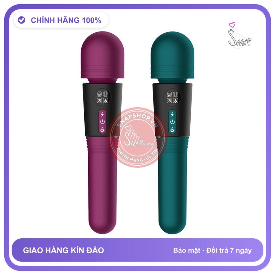 (Che Tên) Gậy Massage Harley AV Wand — Đầu Cỡ Đại 52mm, Sưởi Ấm, Màn Hình LED Cao Cấp Bảo Đảm