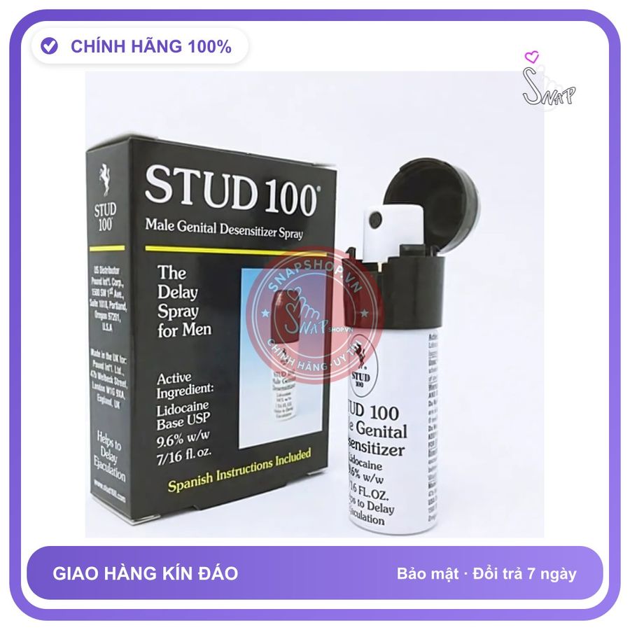 Sản Phẩm Chính Hãng Loại 1 - Dạng Xịt dành cho nam giới Stud 100 Anh Quốc