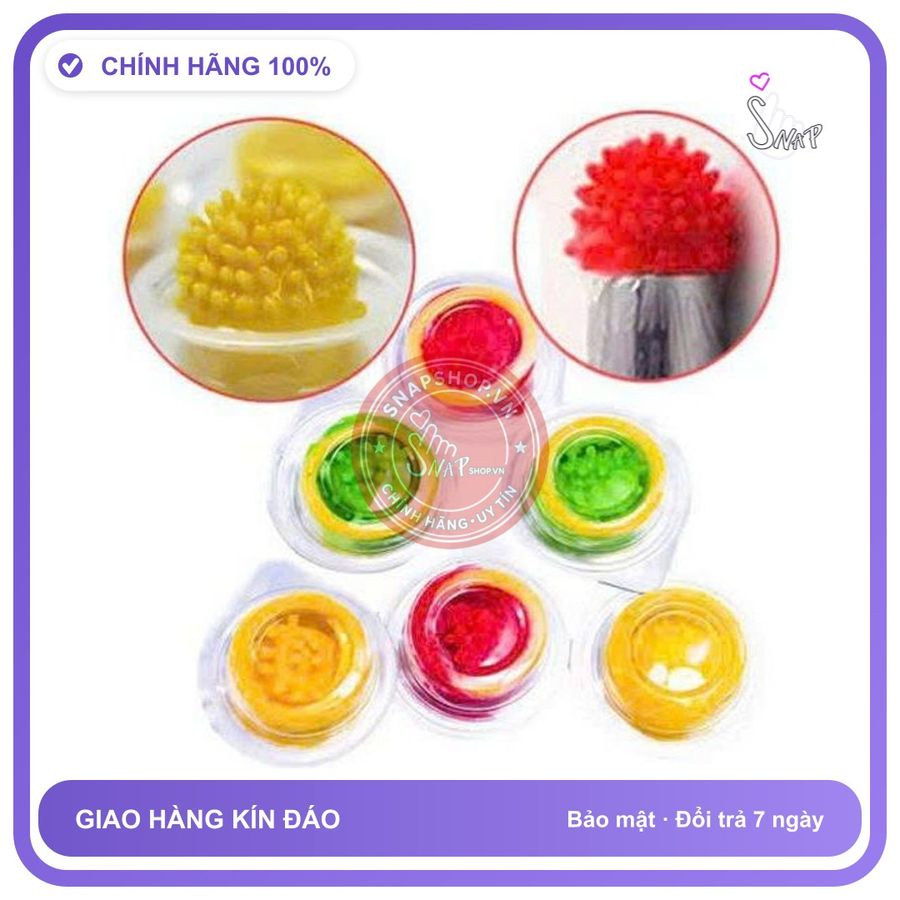 Dòng Cao Cấp Chính Hãng - Bao Su Cao Cấp Alien Condom Siêu Gai Chôm Chôm Trên Đầu Hộp 6 Cái