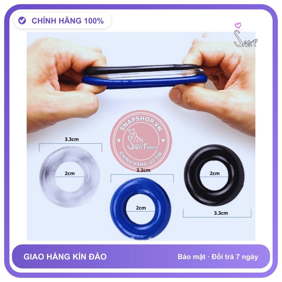 Hàng Chuẩn Nhập Khẩu - Bộ 3 Vòng Silicon bản to dày hỗ trợ chăm sóc nam giới cứng cáp hầm hố