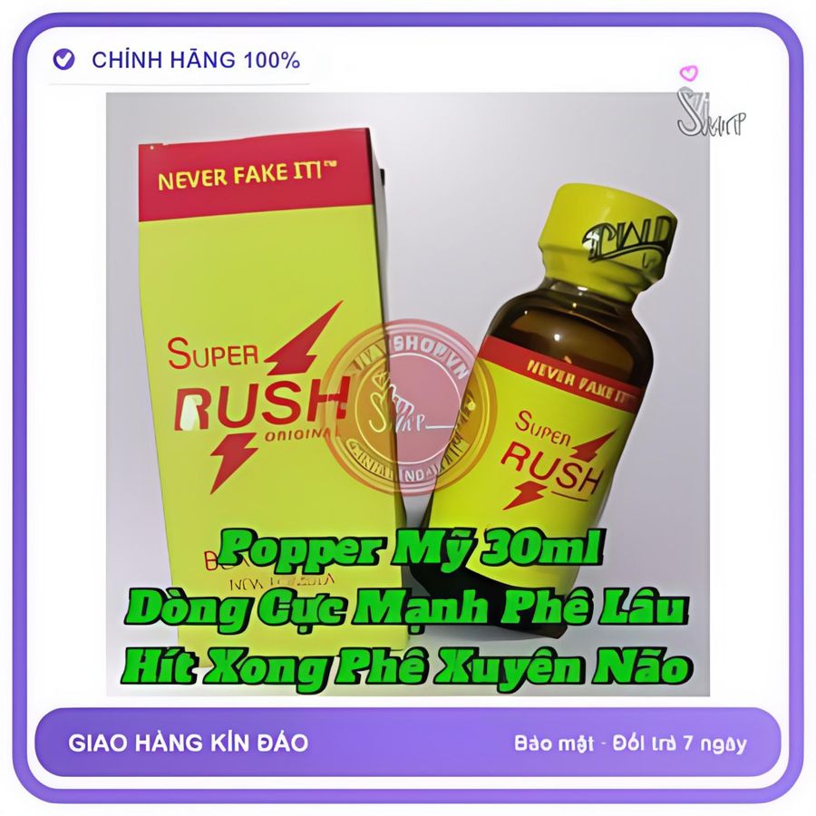 Popper 30ml USA, Hàng Chính Hãng,Giá Sỉ Tốt, Che Tên 