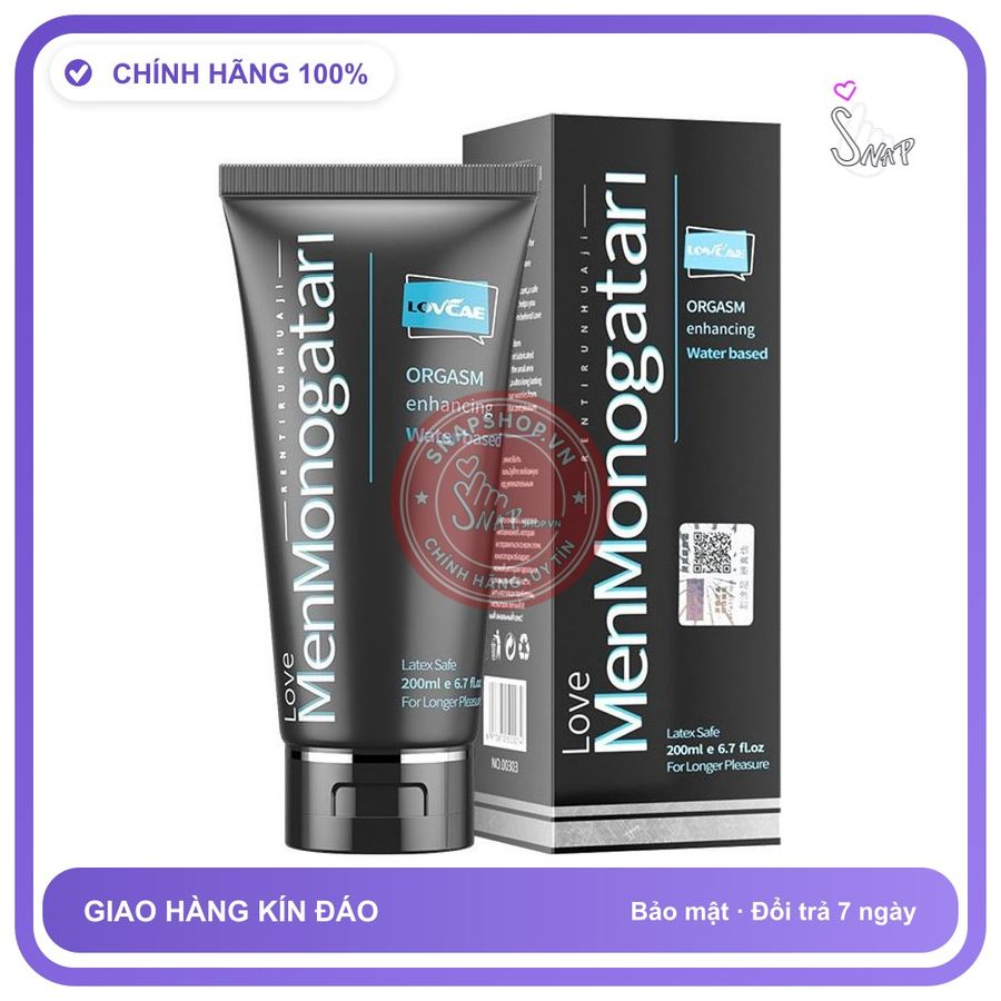 (Che Tên) Gel bôi trơn hậu môn Love MenMonogatari 200ml Chuẩn Auth