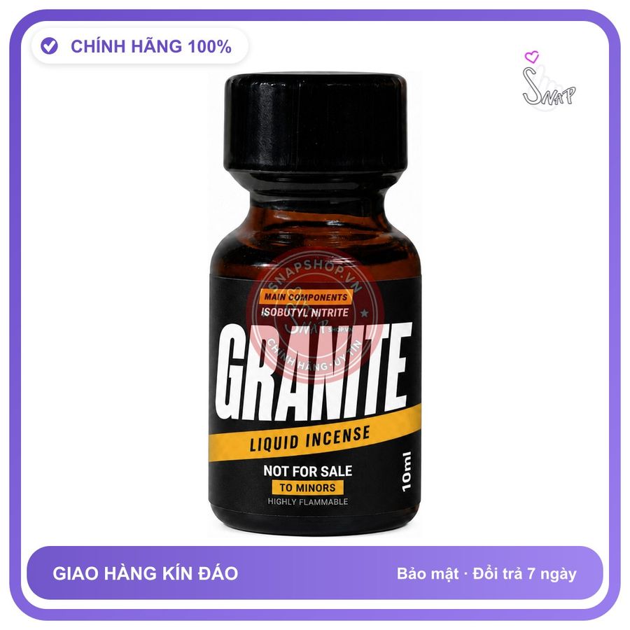 Chai hít tăng khoái cảm kích thích Popper GRANITE 10ml Chính hãng