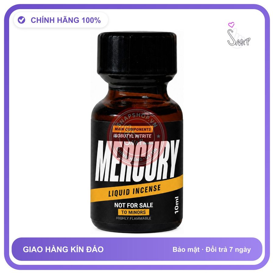Chai hít tăng khoái cảm kích thích Popper MERCURY 10ml Chính hãng