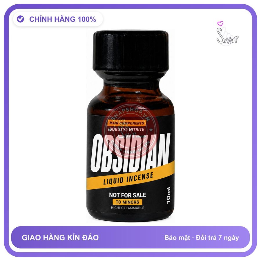 Chai hít tăng khoái cảm kích thích Popper OBSIDIAN 10ml Chính hãng