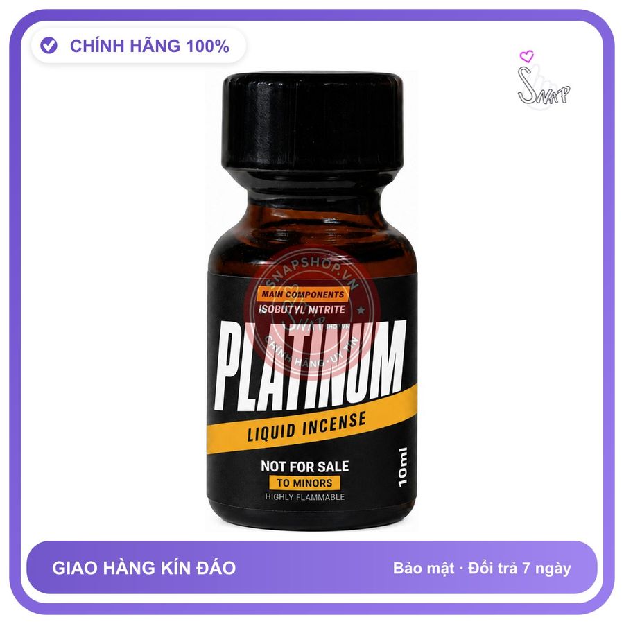 Chai hít tăng khoái cảm kích thích Popper PLATINUM 10ml Chính hãng