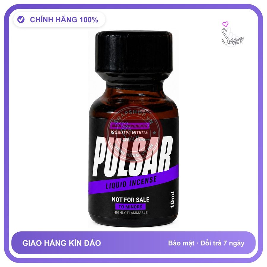 Chai hít tăng khoái cảm kích thích Popper PULSAR 10ml Chính hãng