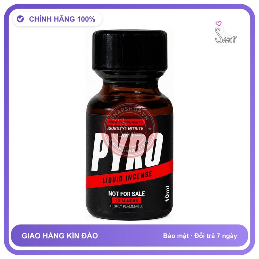 Chai hít tăng khoái cảm kích thích Popper PYRO 10ml Chính hãng