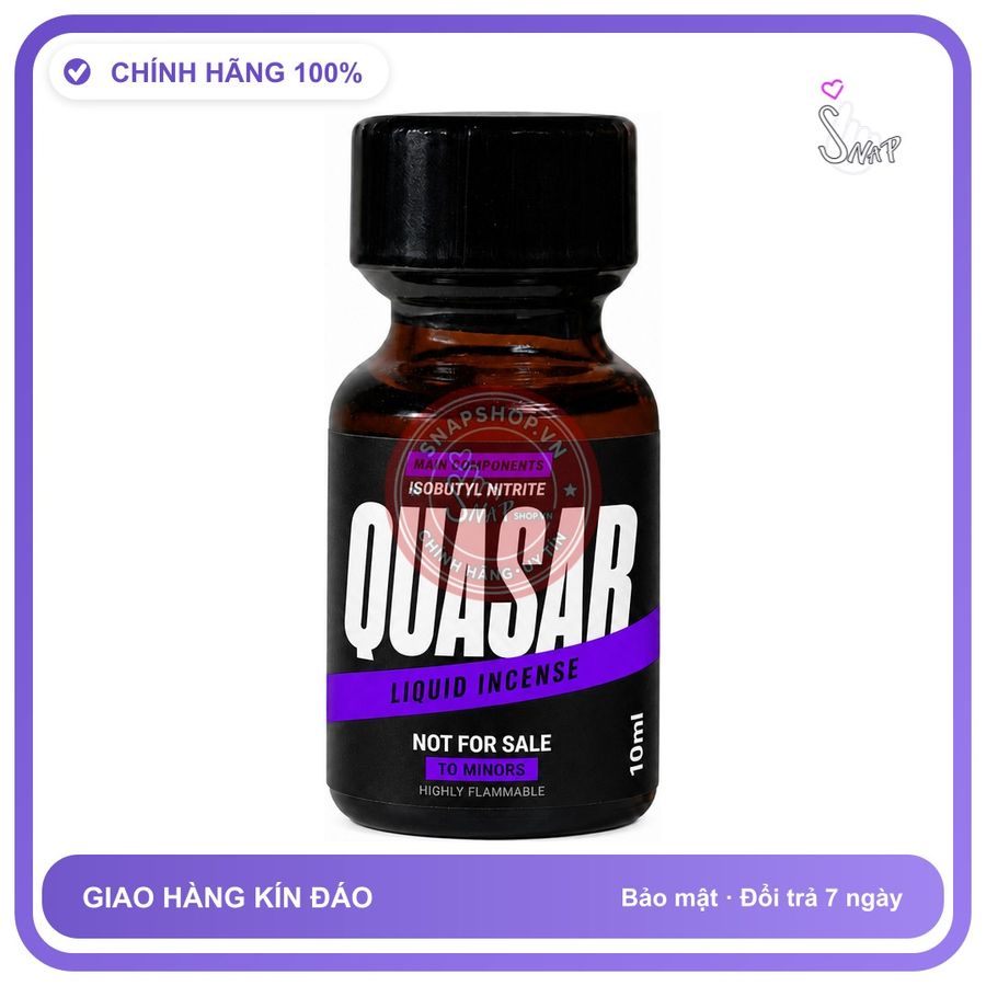 Chai hít tăng khoái cảm kích thích Popper QUASAR 10ml Chính hãng