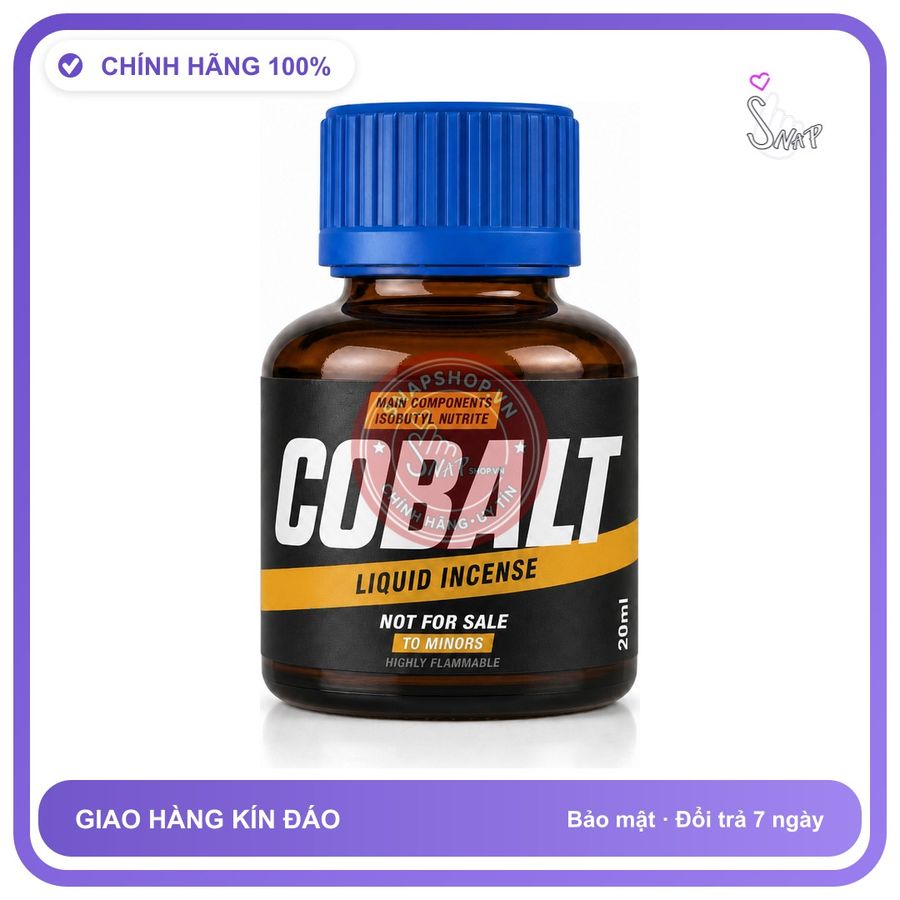 Chai hít tăng khoái cảm kích thích Popper COBALT 20ml Chính hãng
