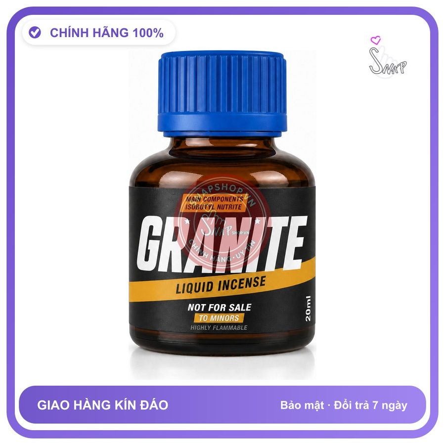 Chai hít tăng khoái cảm kích thích Popper GRANITE 20ml Chính hãng