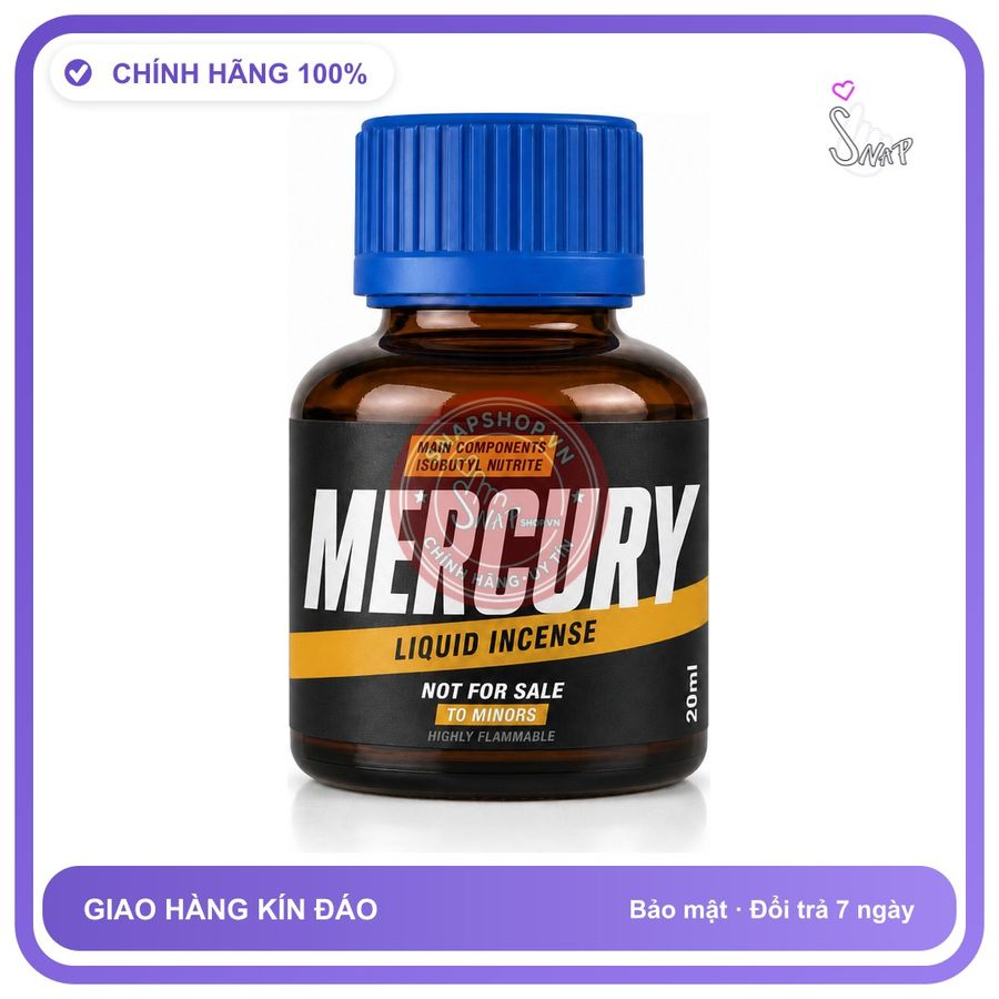 Chai hít tăng khoái cảm kích thích Popper MERCURY 20ml Chính hãng
