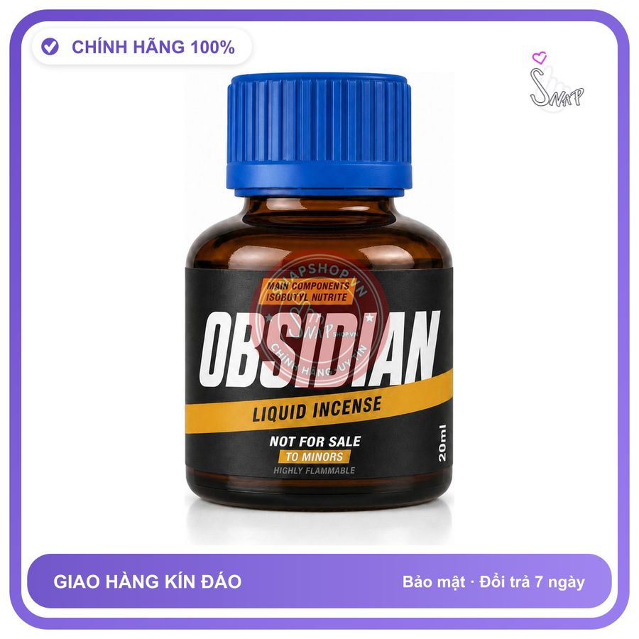 Chai hít tăng khoái cảm kích thích Popper OBSIDIAN 20ml Chính hãng