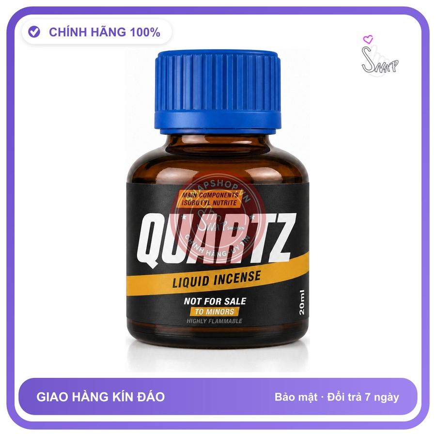 Chai hít tăng khoái cảm kích thích Popper QUARTZ 20ml Chính hãng