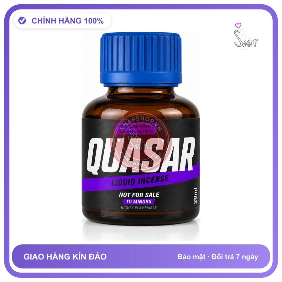 Chai hít tăng khoái cảm kích thích Popper QUASAR 20ml Chính hãng