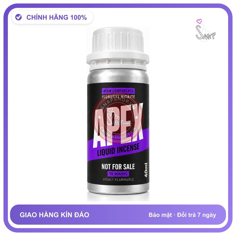Chai hít tăng khoái cảm kích thích Popper Khô APEX 40ml Chính hãng