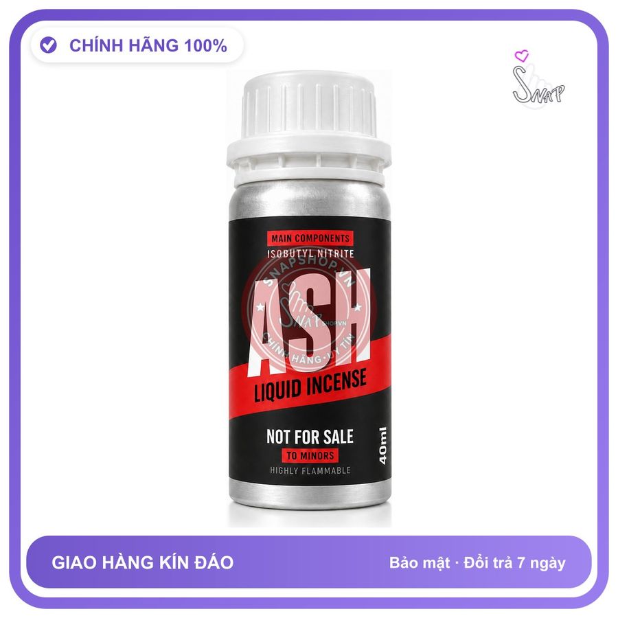 Chai hít tăng khoái cảm kích thích Popper Khô ASH 40ml Chính hãng