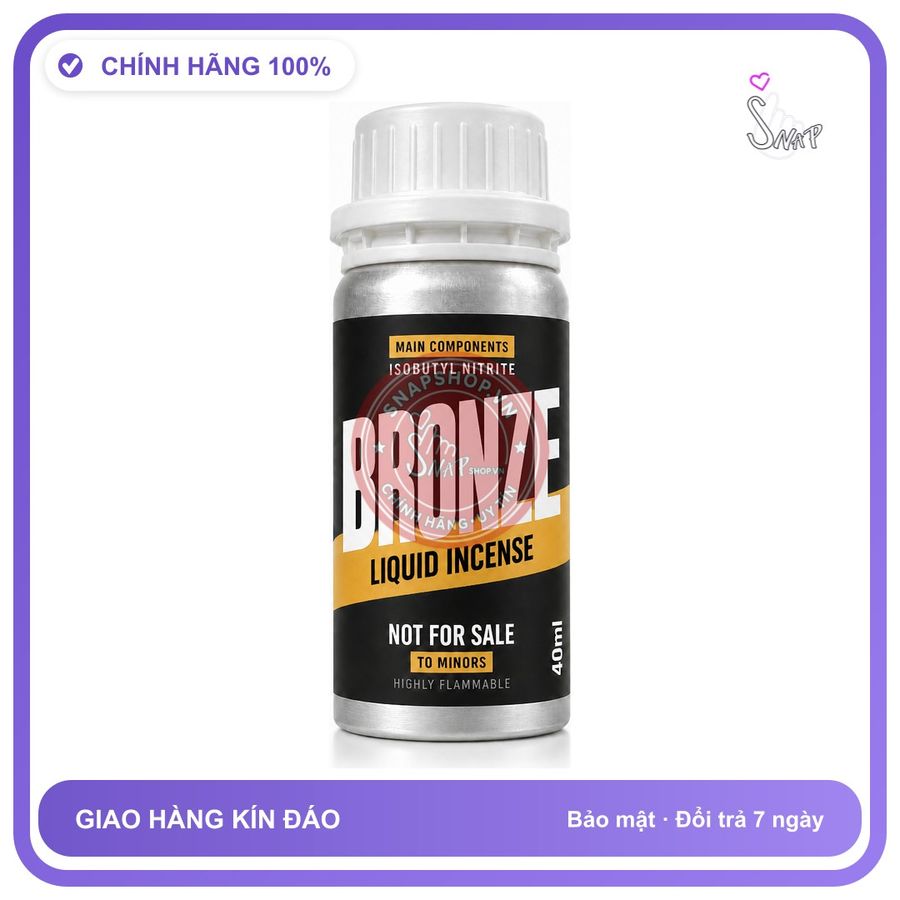Chai hít tăng khoái cảm kích thích Popper Khô BRONZE 40ml Chính hãng
