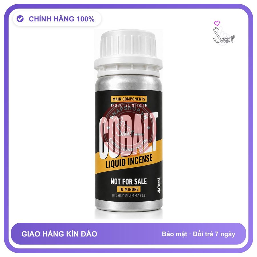 Chai hít tăng khoái cảm kích thích Popper Khô COBALT 40ml Chính hãng