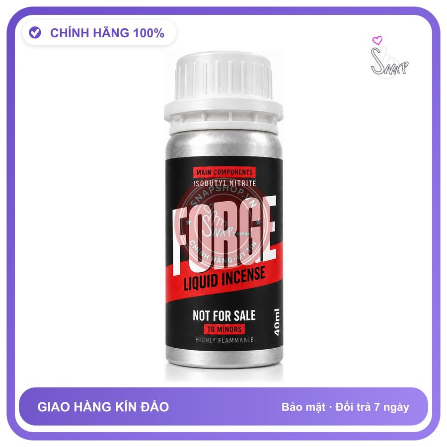 Chai hít tăng khoái cảm kích thích Popper Khô FORGE 40ml Chính hãng