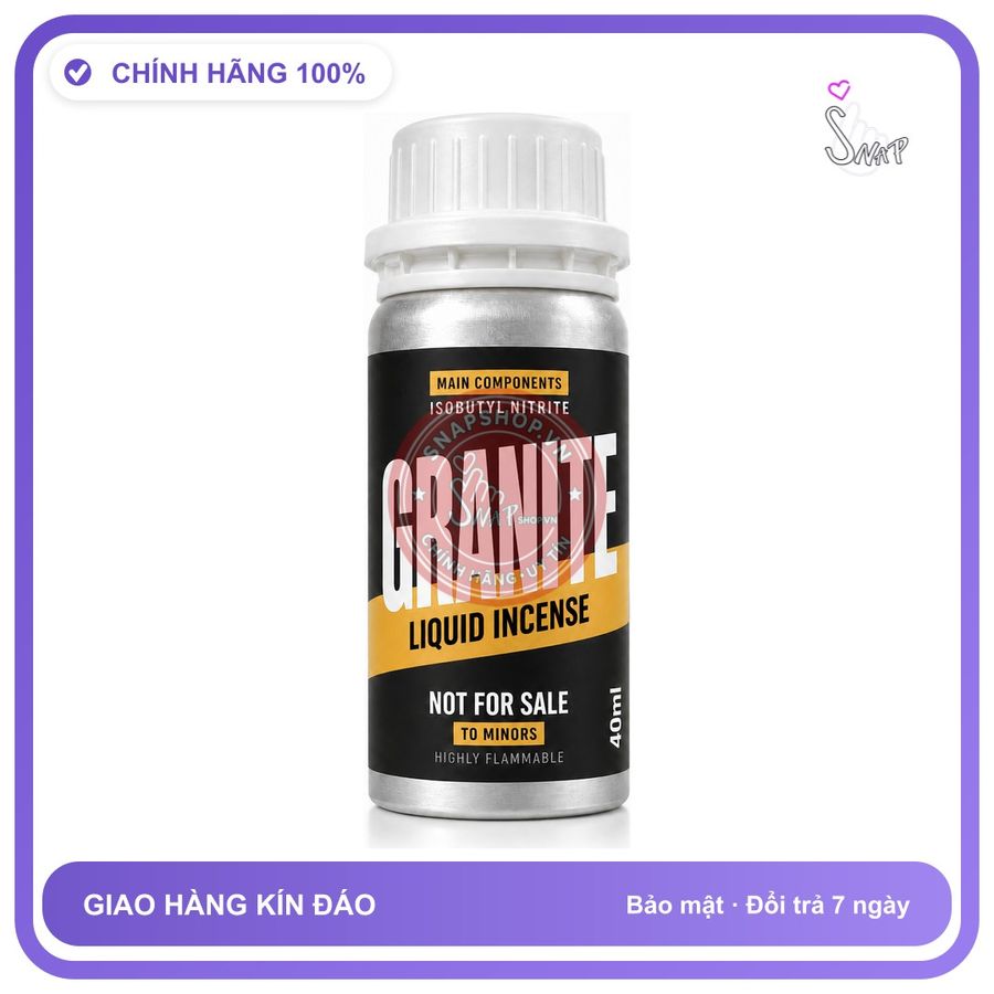 Chai hít tăng khoái cảm kích thích Popper Khô GRANITE 40ml Chính hãng