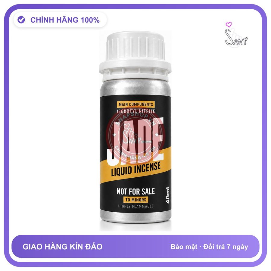 Chai hít tăng khoái cảm kích thích Popper Khô JADE 40ml Chính hãng