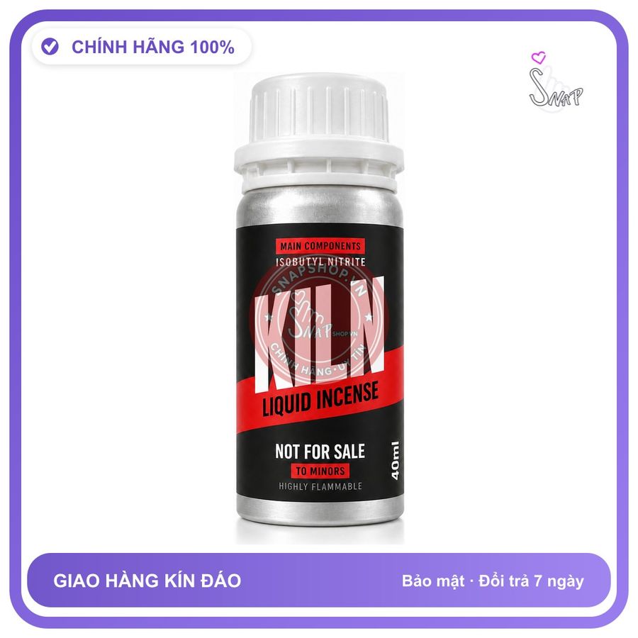 Chai hít tăng khoái cảm kích thích Popper Khô KILN 40ml Chính hãng