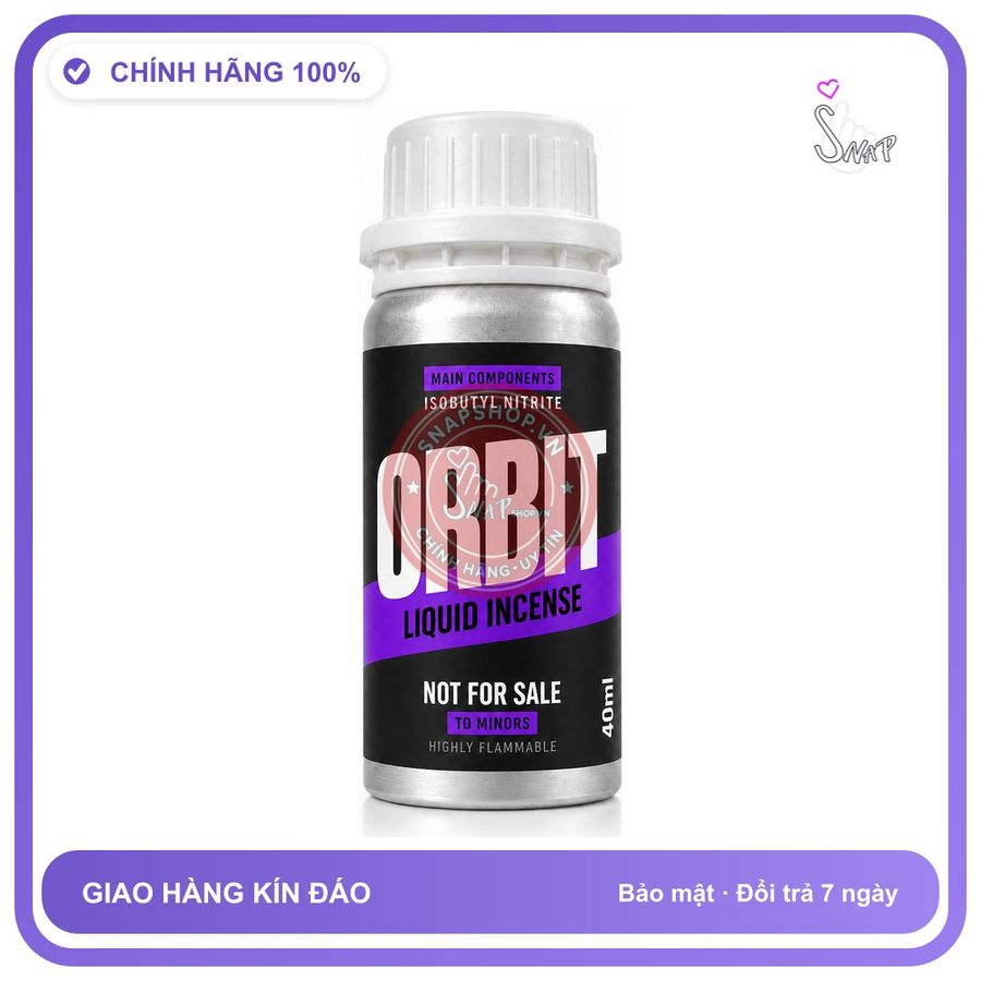 Chai hít tăng khoái cảm kích thích Popper Khô ORBIT 40ml Chính hãng