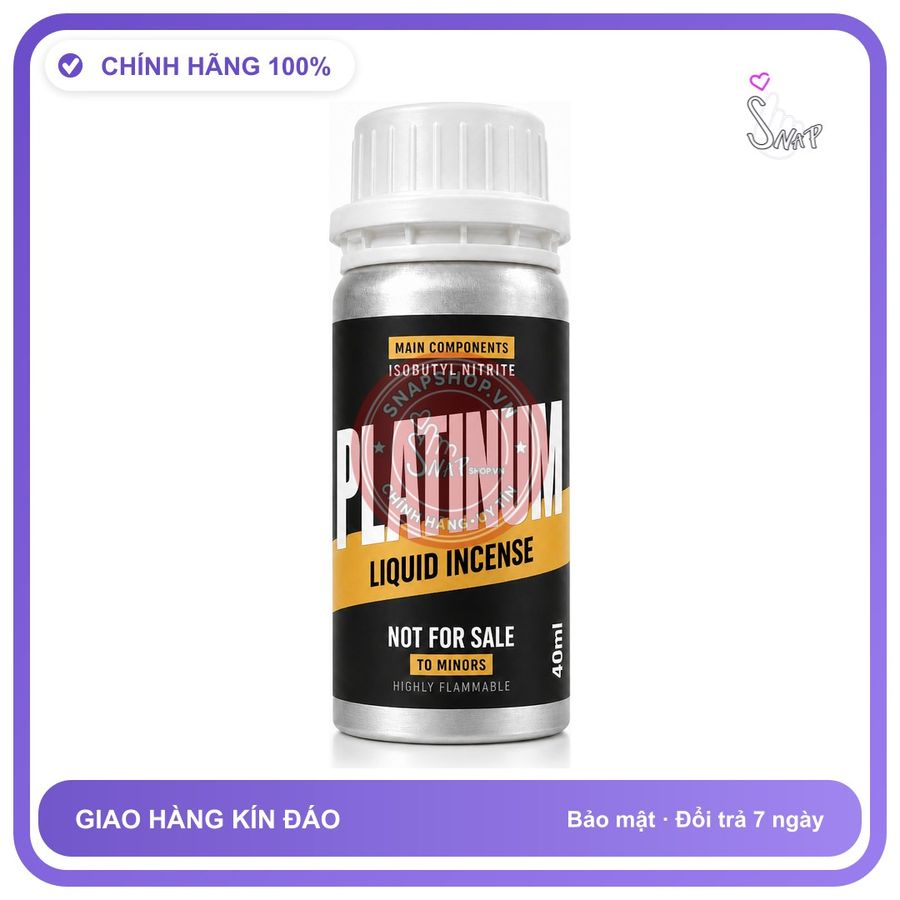 Chai hít tăng khoái cảm kích thích Popper Khô PLATINUM 40ml Chính hãng