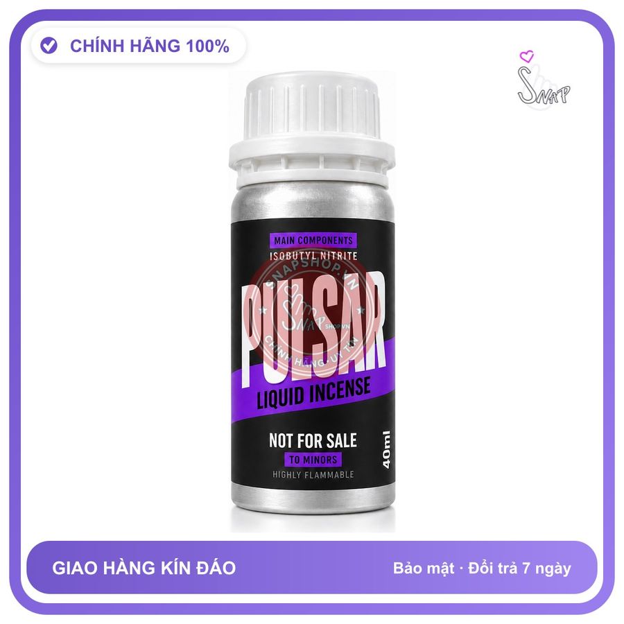 Chai hít tăng khoái cảm kích thích Popper Khô PULSAR 40ml Chính hãng