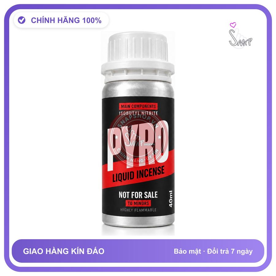 Chai hít tăng khoái cảm kích thích Popper Khô PYRO 40ml Chính hãng