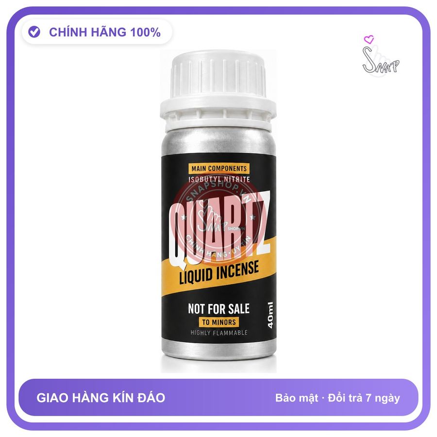 Chai hít tăng khoái cảm kích thích Popper Khô QUARTZ 40ml Chính hãng