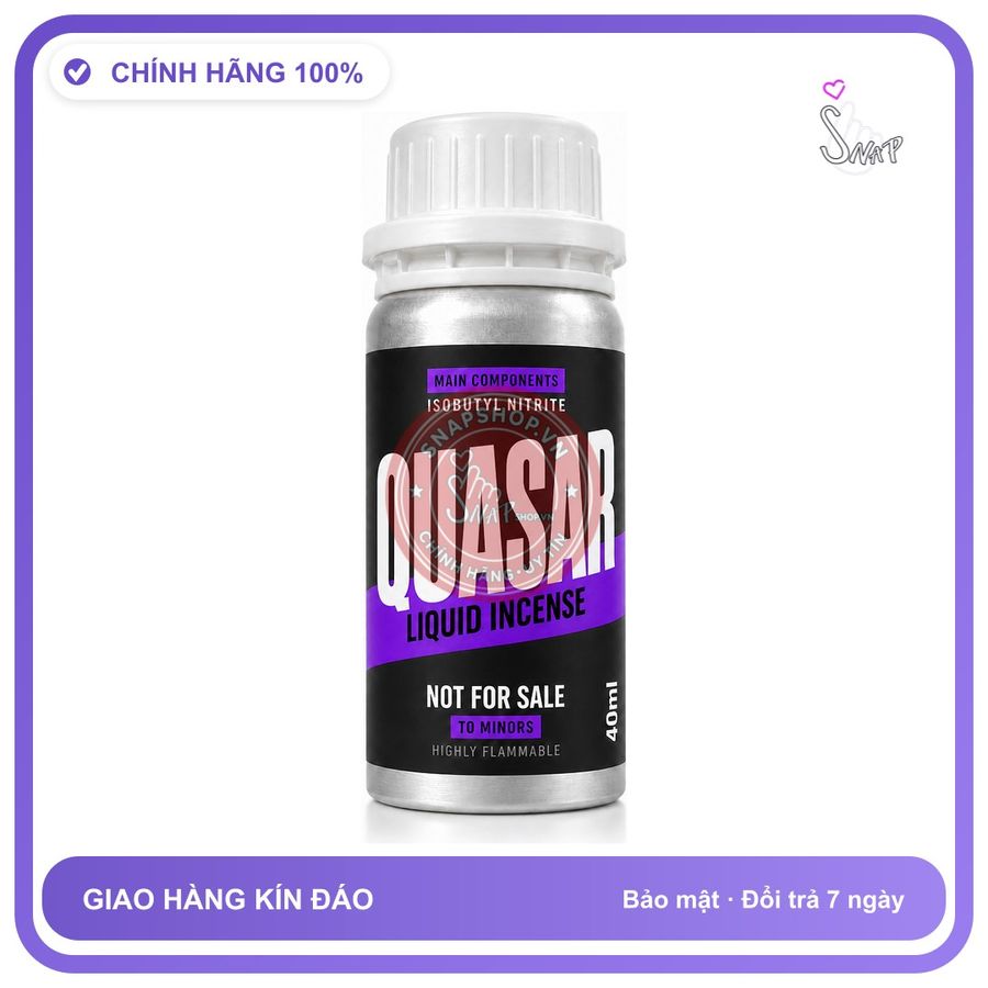 Chai hít tăng khoái cảm kích thích Popper Khô QUASAR 40ml Chính hãng