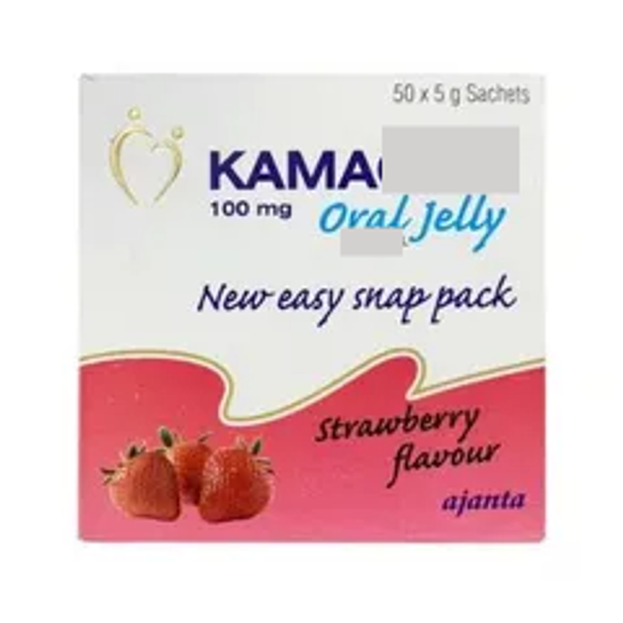 Viên uống hỗ trợ phái mạnh tăng bản lĩnh đàn ông KAMA 100mg Oral Jelly hộp 50 gói x 5g