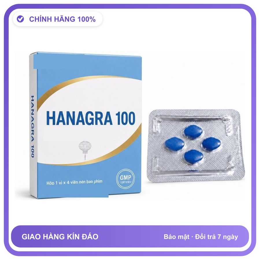 Viên uống hỗ trợ kéo dài cho nam thảo dược HANAGRA 4 Viên Chính hãng
