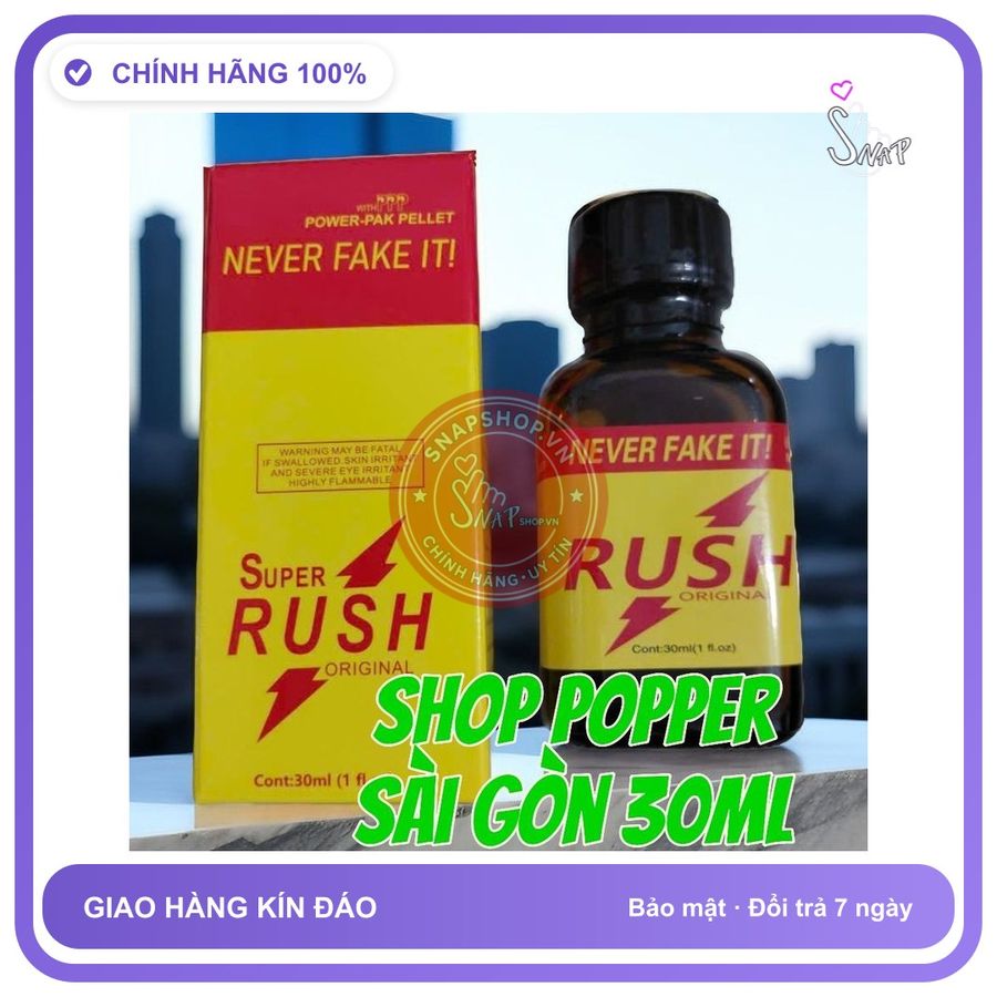 (Che Tên) Chai Hít Kích Thích Hưng Phấn Cực Mạnh, Phê Lâu, Popper 30ml USA, Hàng Chính Hãng - Snapshop