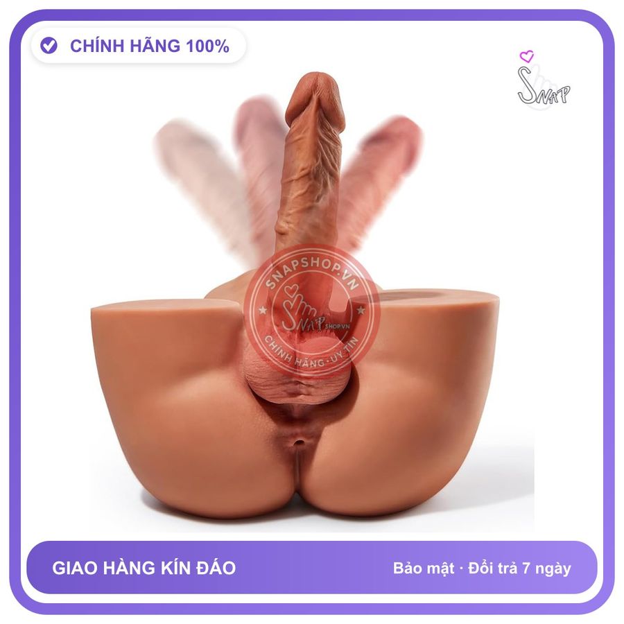 (Che Tên) Búp Bê Bán Thân Nam Mông TPE Nguyên Khối Kèm Dương Vật Uốn Cong 360° 2 Trong 1 Đa Năng - Hàng Mới Về