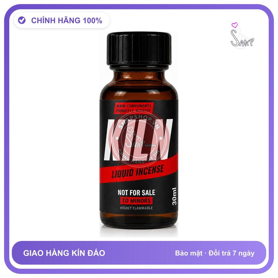 Chai hít tăng khoái cảm kích thích Popper KILN 30ml Chính hãng