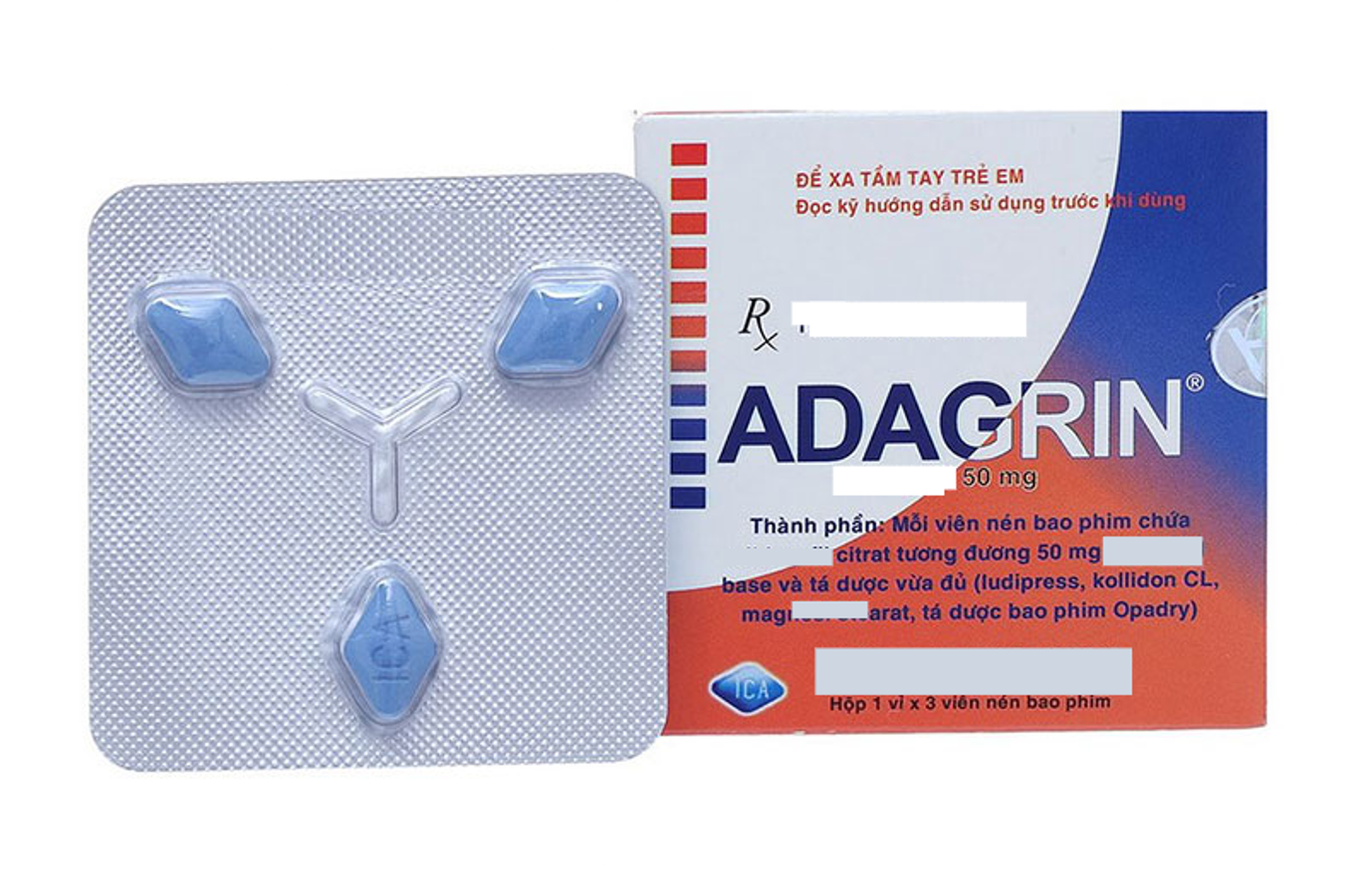 Adagrin 50mg – Viên uống Hỗ Trợ Phong Độ & Chức Năng Sinh Lý Nam – 3 Viên