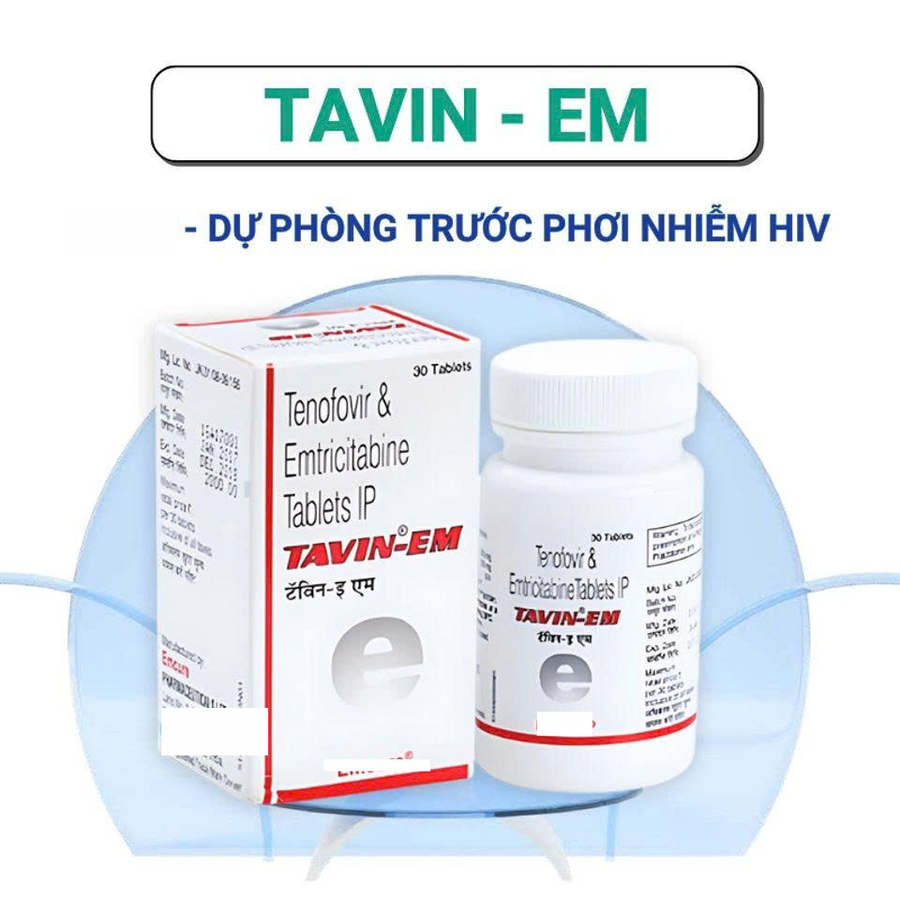TAVIN-EM – Thuốc Uống Dự Phòng Nguy Cơ Phơi Nhiễm HIV trong 24h hỗ trợ che tên sản phẩm