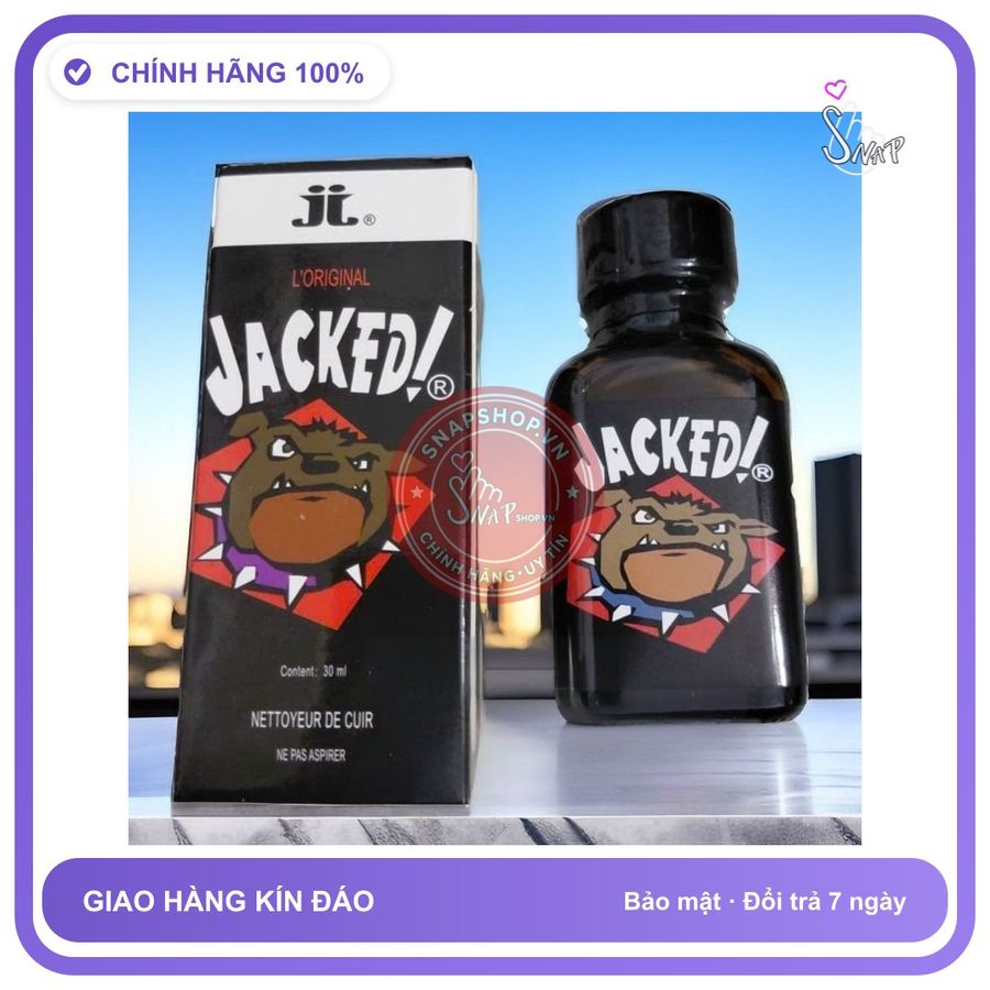 (Che Tên) Popper Jacked! 30ml USA, Hàng Chính Hãng, Cực Mạnh, Cho Ng Chơi BDSM Hộp Trắng Kín