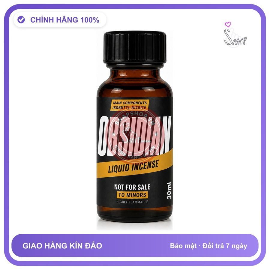 Chai hít tăng khoái cảm kích thích Popper OBSIDIAN 30ml Chính hãng