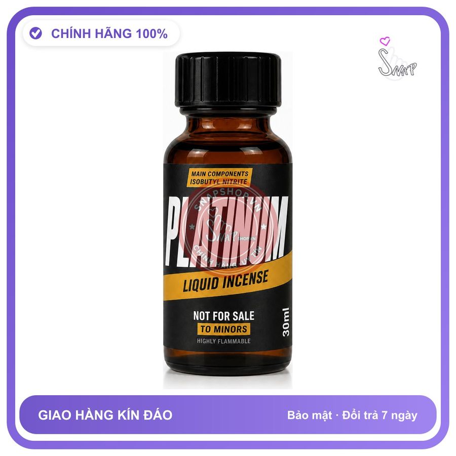 Chai hít tăng khoái cảm kích thích Popper PLATINUM 30ml Chính hãng