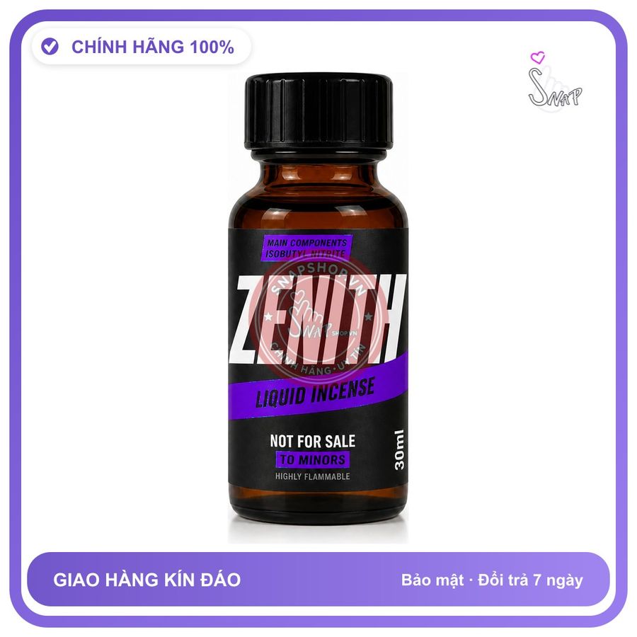Chai hít tăng khoái cảm kích thích Popper ZENITH 30ml Chính hãng